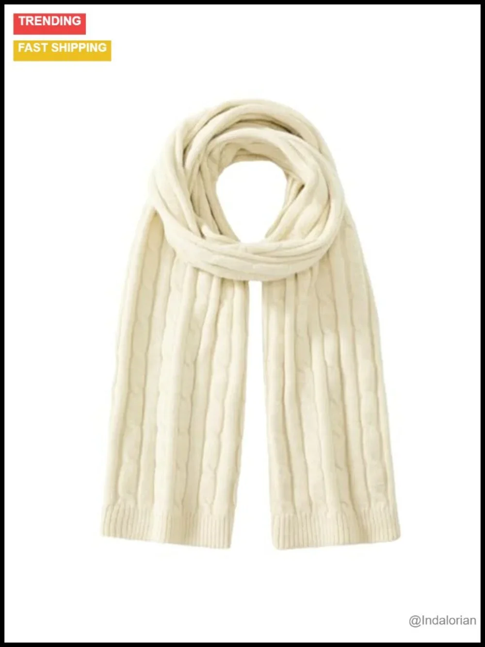 Winter Knit Scarf Women Cable Chunky Cold Weather Wrap